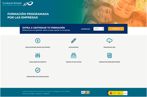 Aplicación de Formación Programada por las Empresas 2020